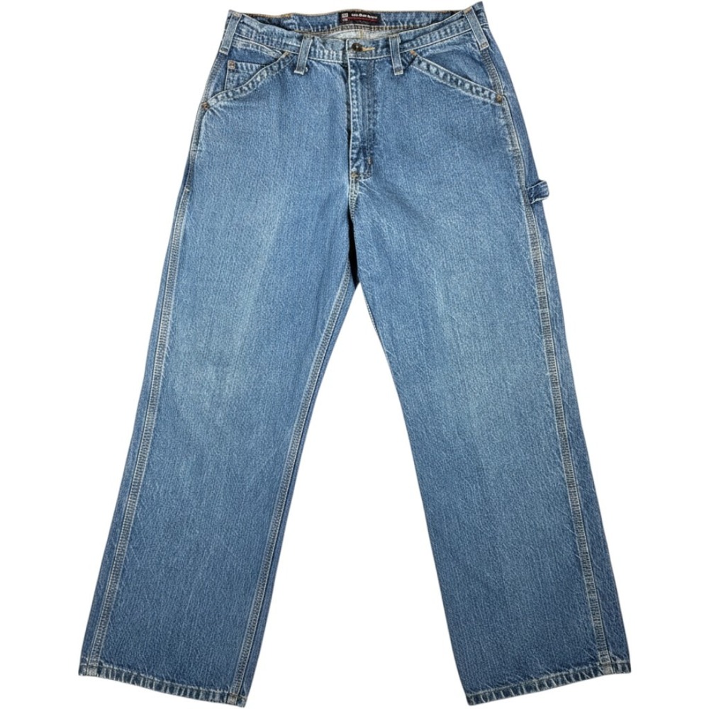 Y2K Polo Jeans Ralph Lauren Carpenter Pants Blue Denim 32x30 Utility Workwear